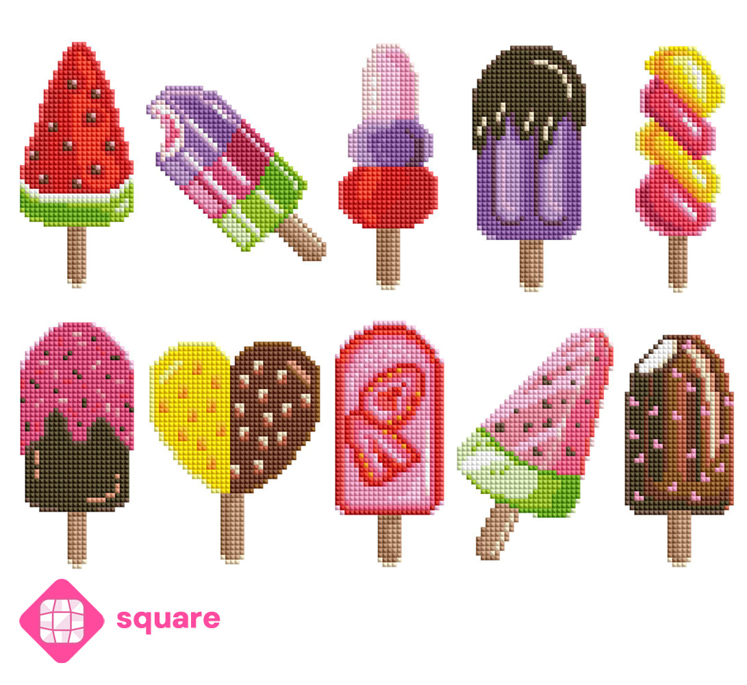Diamond Painting - Carat Art Design - Sticker Set Happy Pops