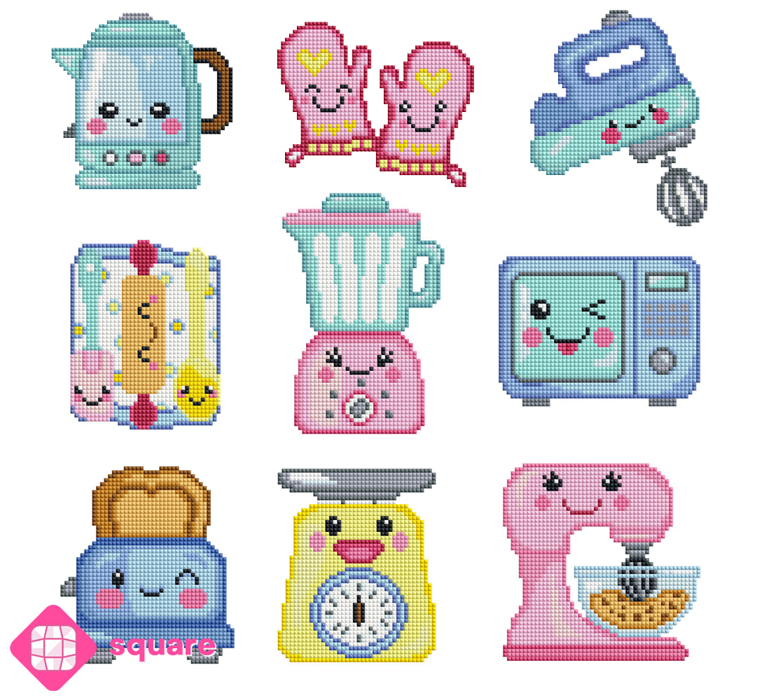 Diamond Painting - Carat Art Design - Sticker Set Kitchen Cuties