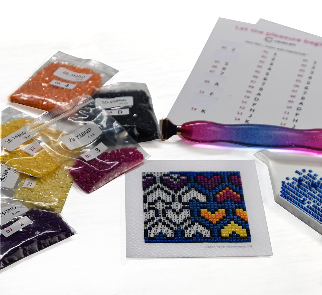 Diamond Painting - Carat Art Design - Mini Set Color with Diamonds