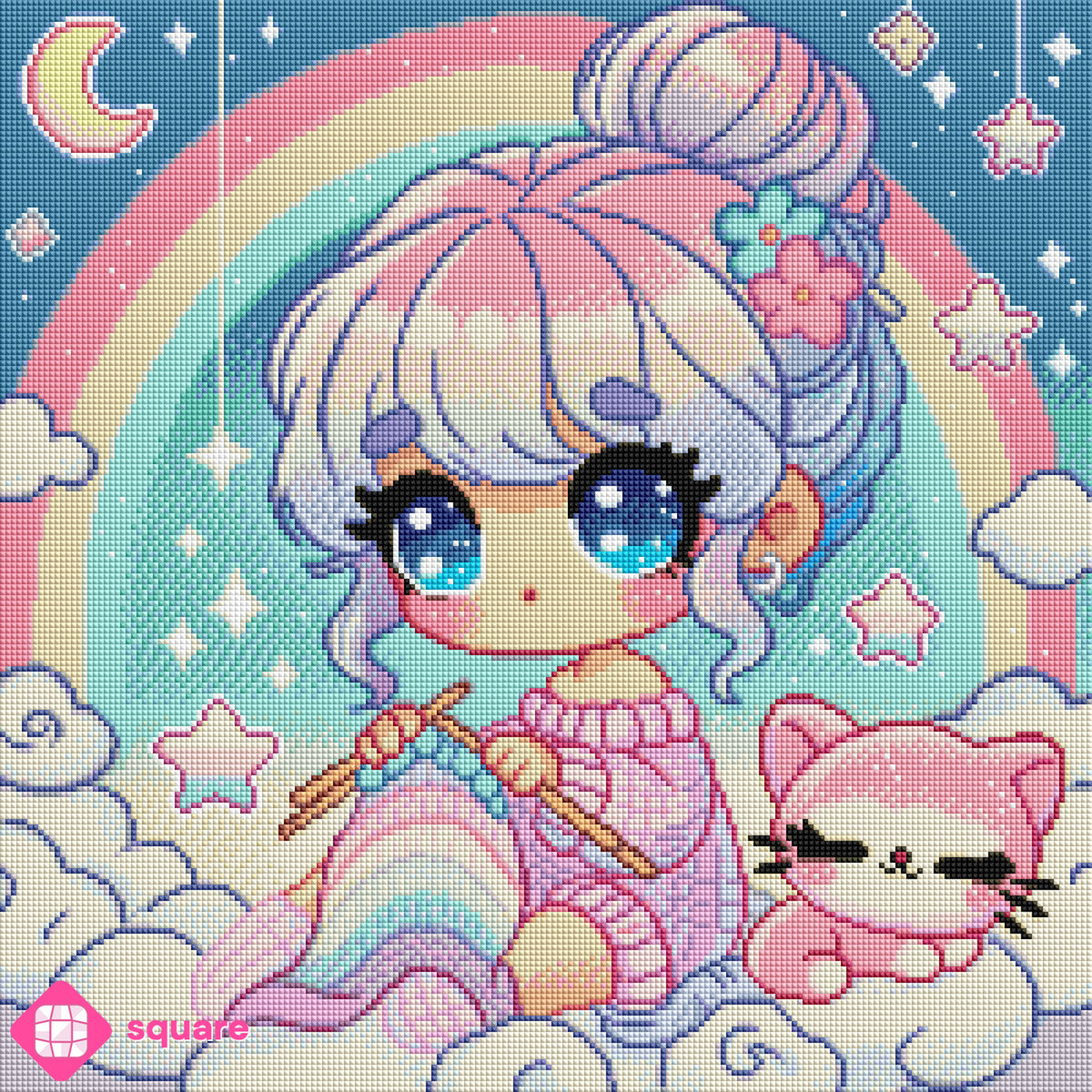 Diamond Painting - pandi_peachy - Knitting in rainbow heaven