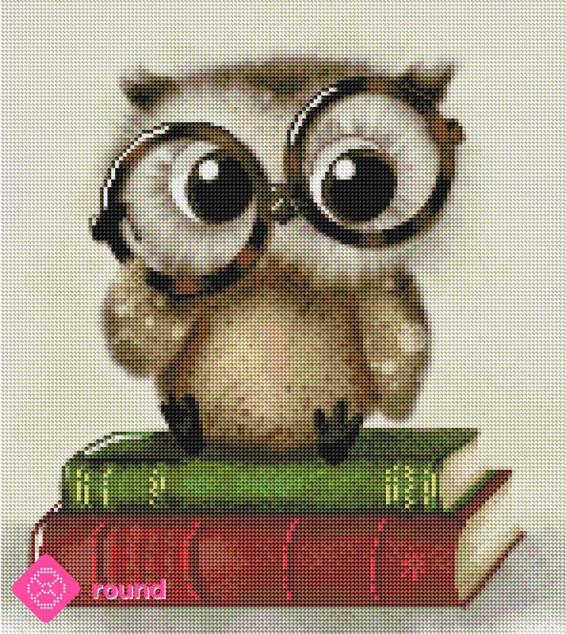 Diamond Painting - Sannadorable - Book Owl
