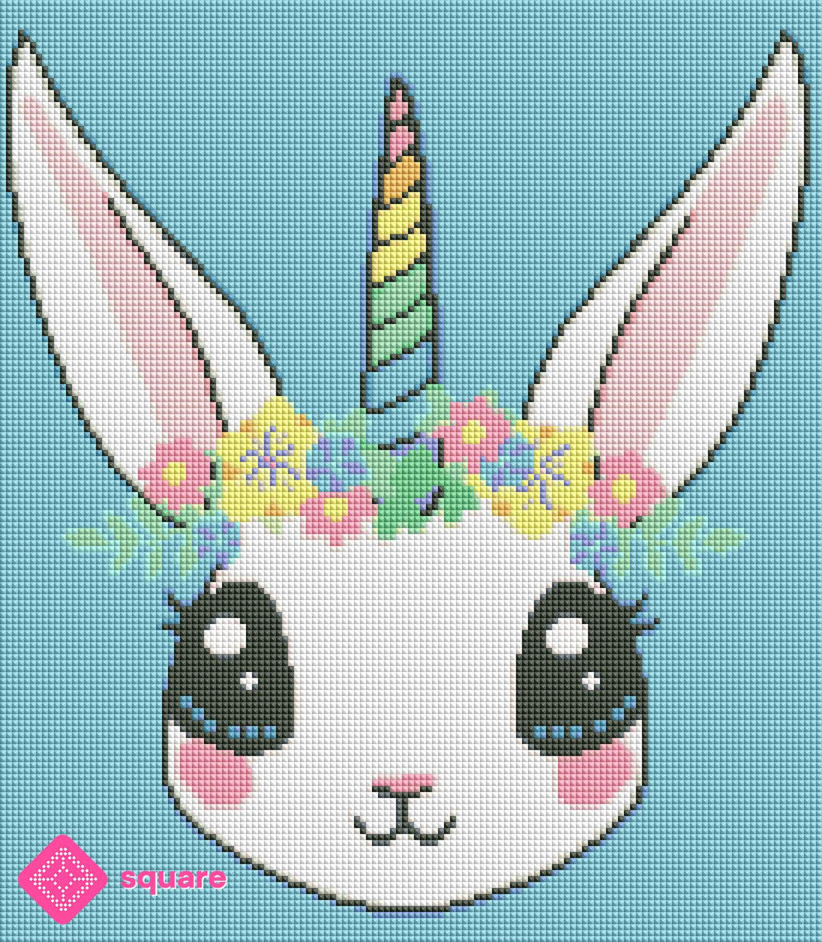 Diamond Painting Bild - Unicorn Bunny