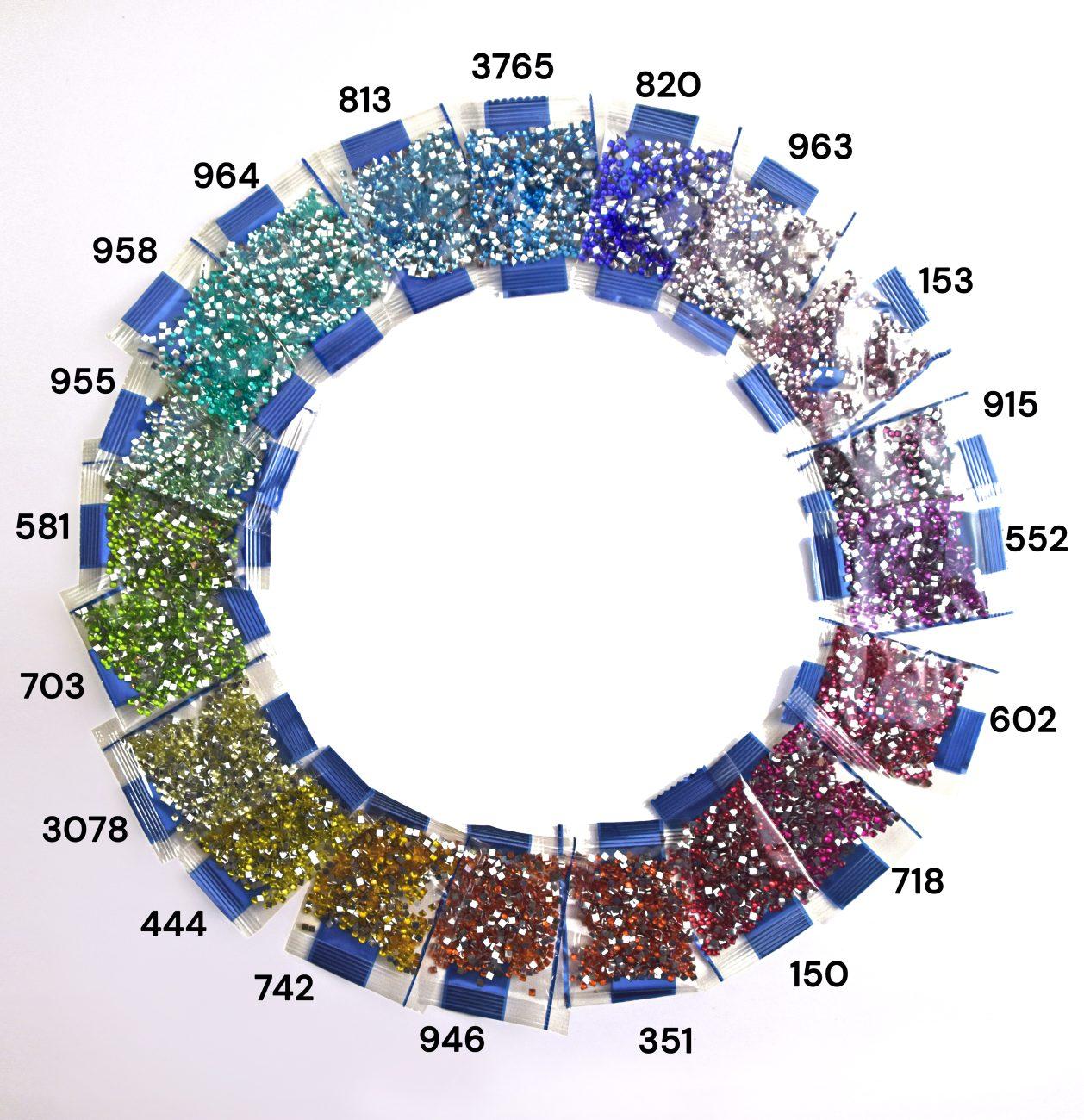 Set Diamond Painting Crystal pierres de diamant angulaires en résine (20)