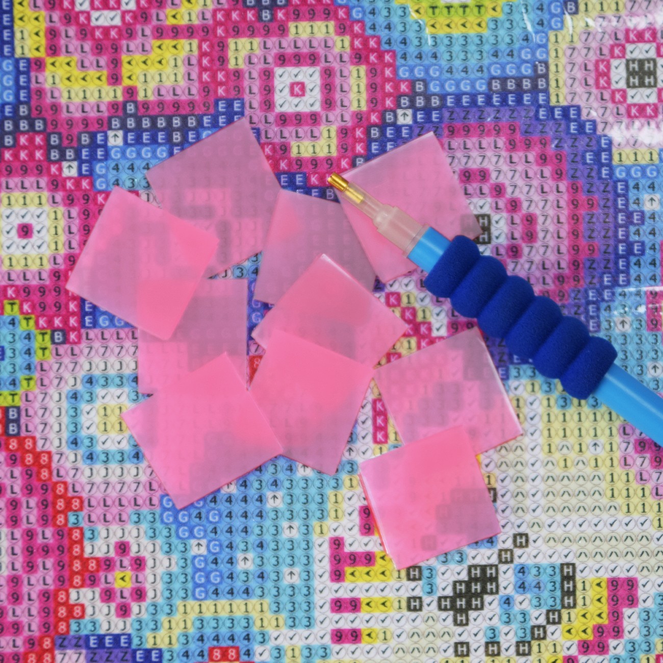 Diamond Painting Wachs 10er Set rosa