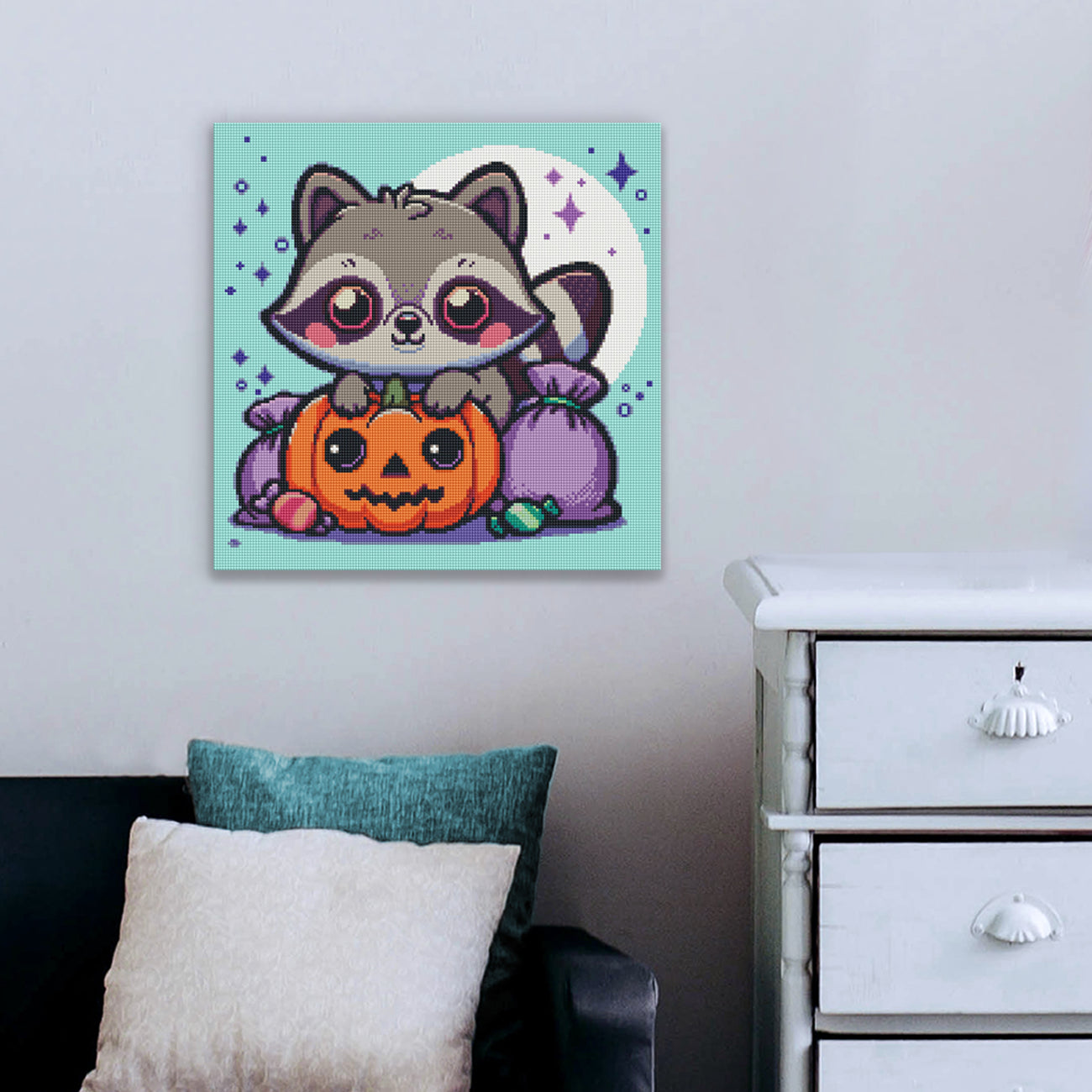 Diamond Painting - Julie Franks - Raccoon treats
