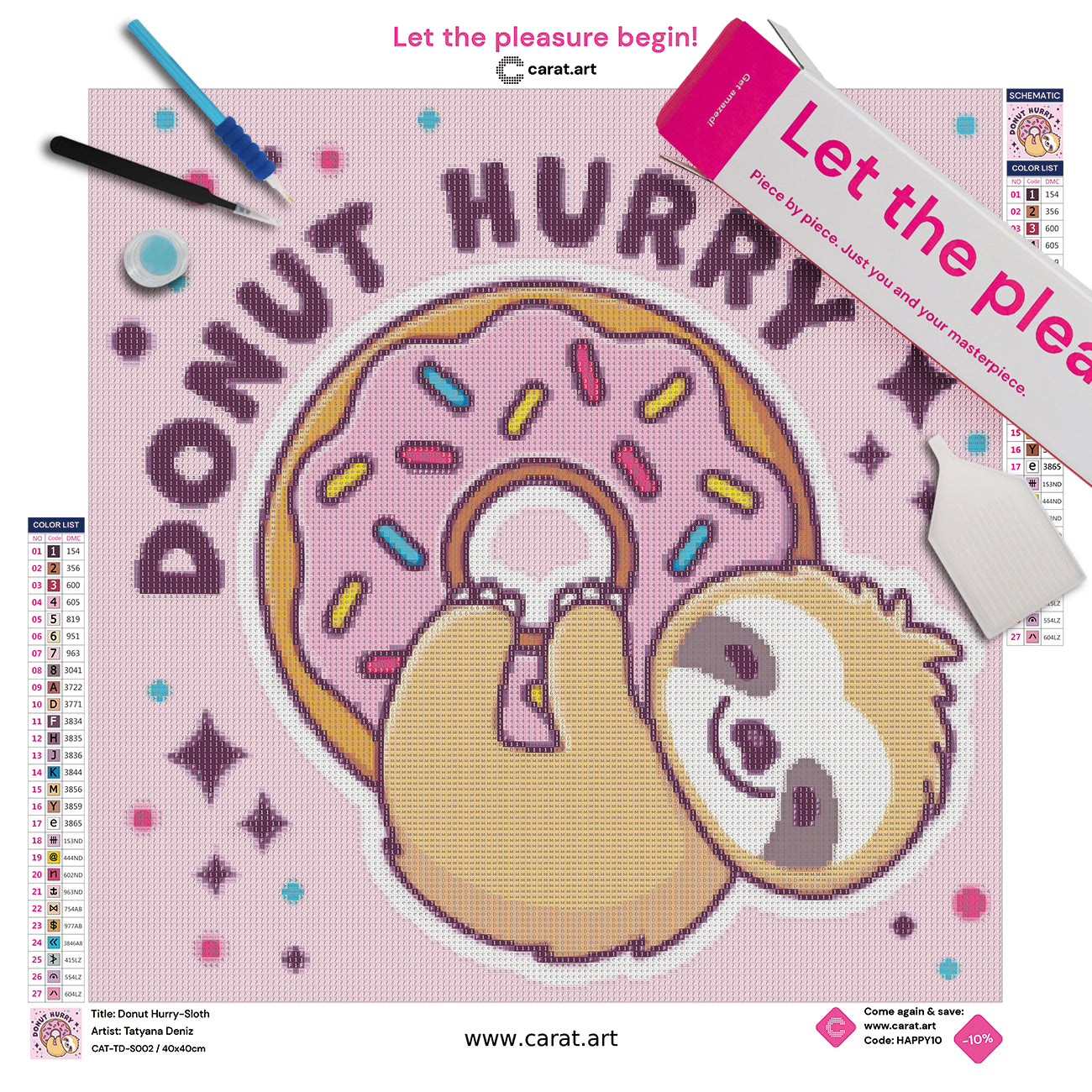 Diamond Painting - Tatyana Deniz - Donut Hurry-Sloth