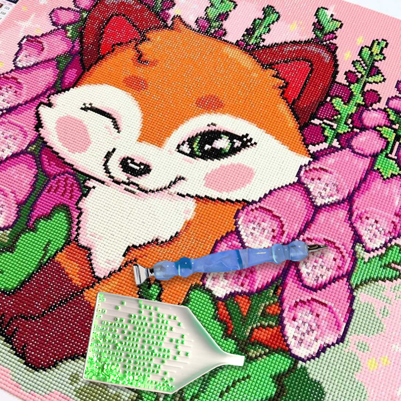 Diamond Painting Fuchs farbenfroh