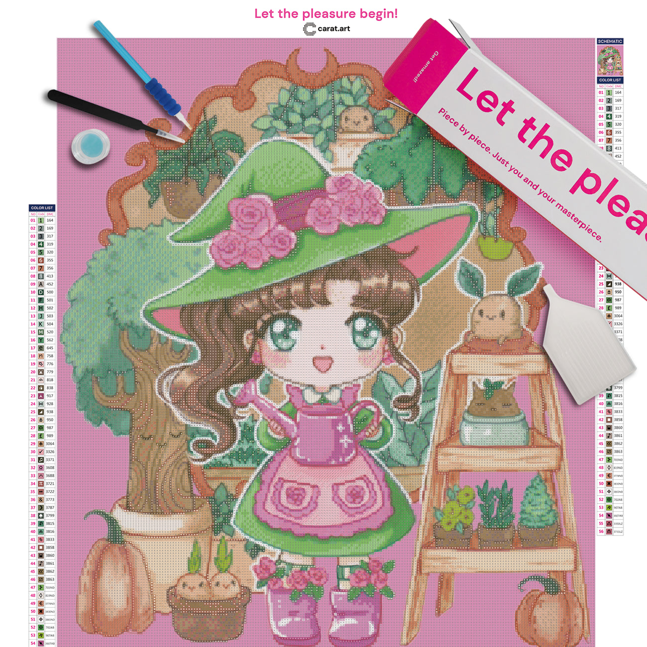 Diamond Painting - Arisa Kitsune - Little Plant Witch