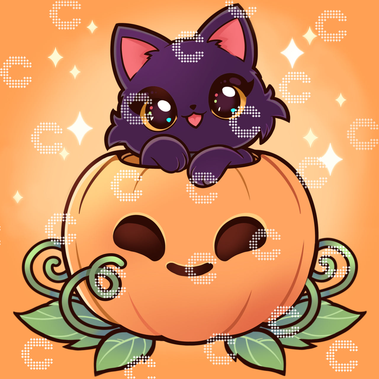 Diamond Painting - Mahou.Shoujo - Pumpkin Cat