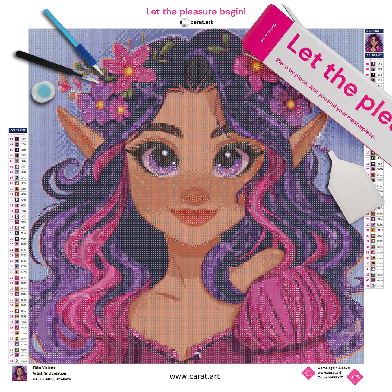 Diamond Painting - Snd création - Violetta