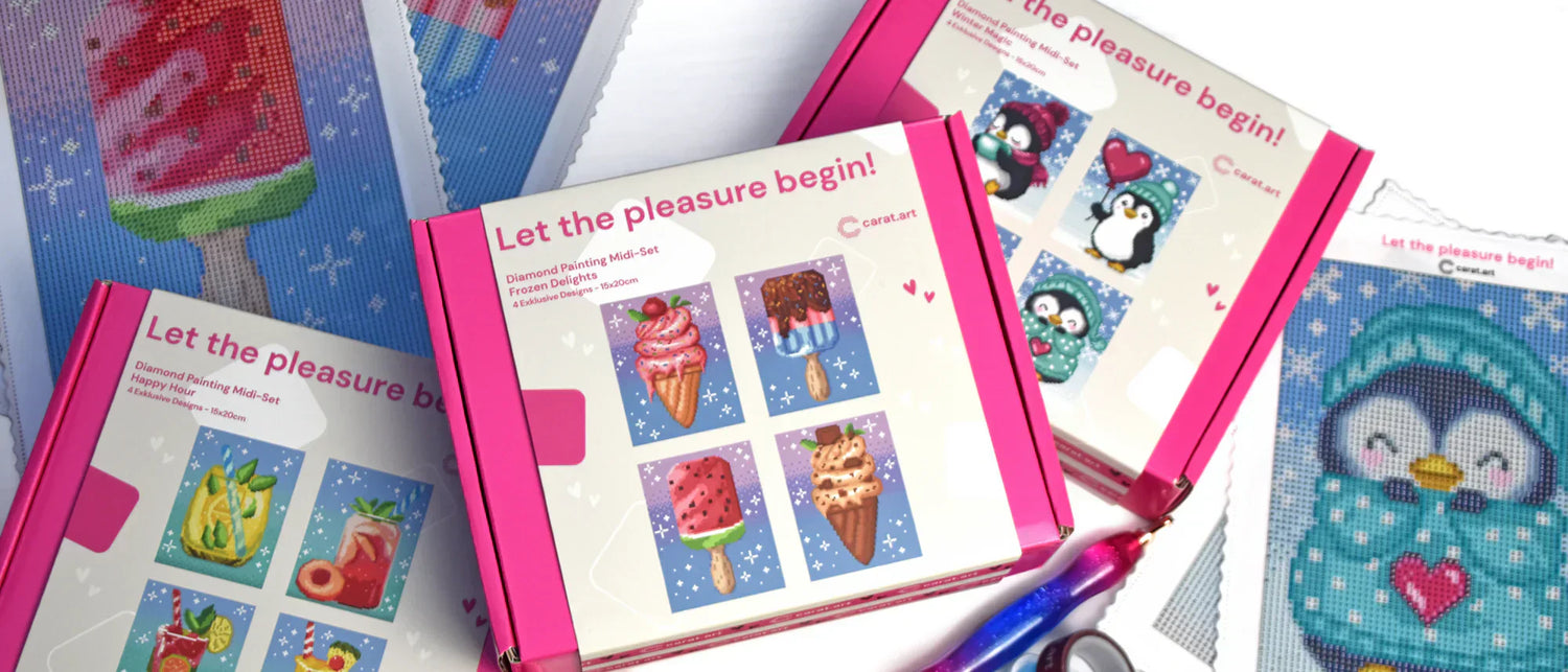 Carat Art Midi Sets – Wenn kleine Leinwände ganz groß funkeln
