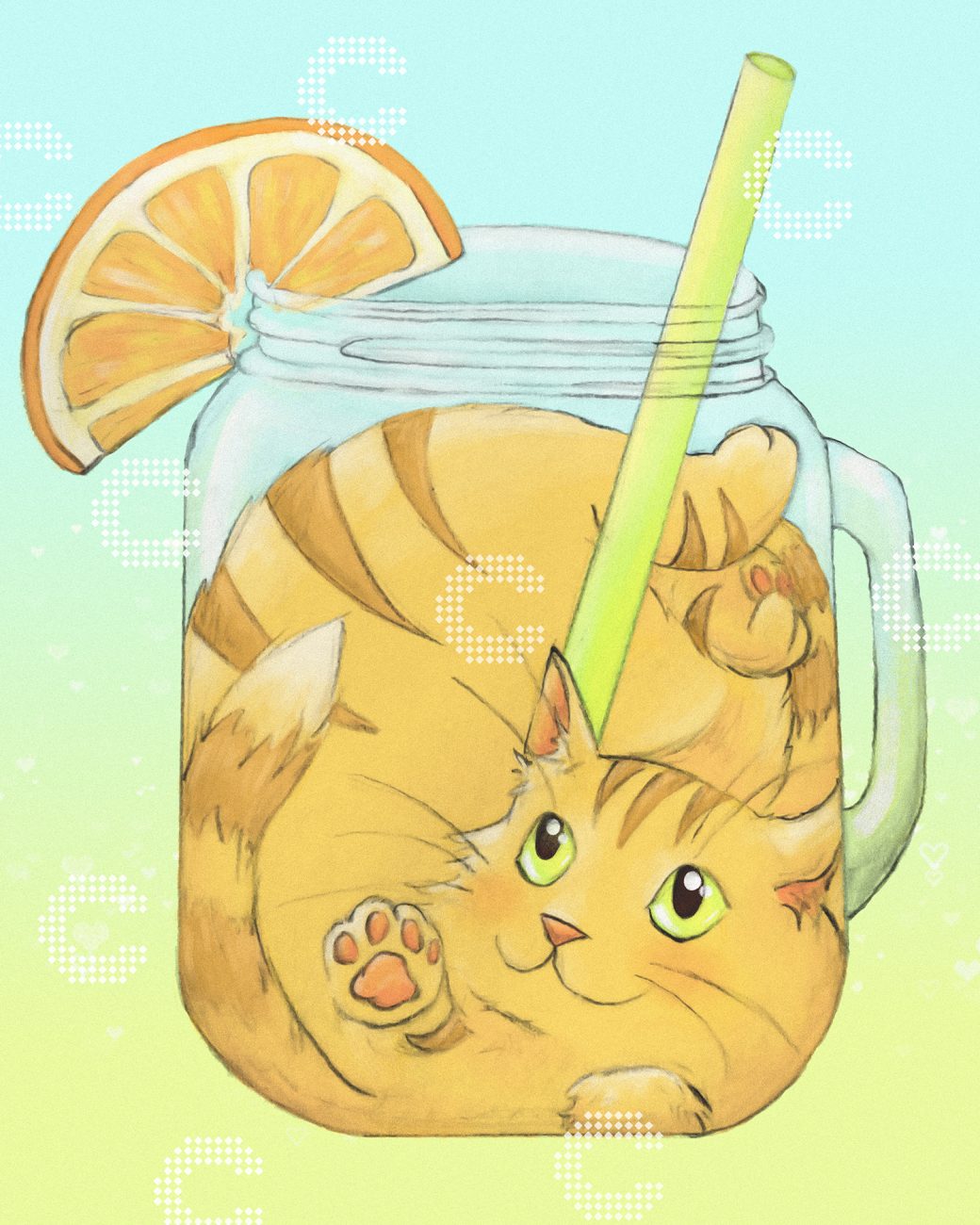 Diamond Painting - Jani Kiu - Orange Juice Cat