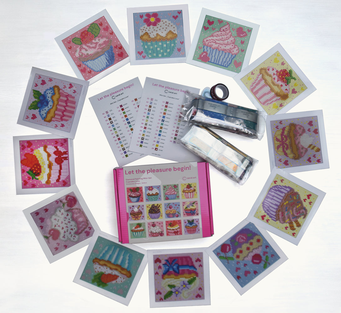 Diamond Painting - Carat Art Design - Mini Set Cupcake Love