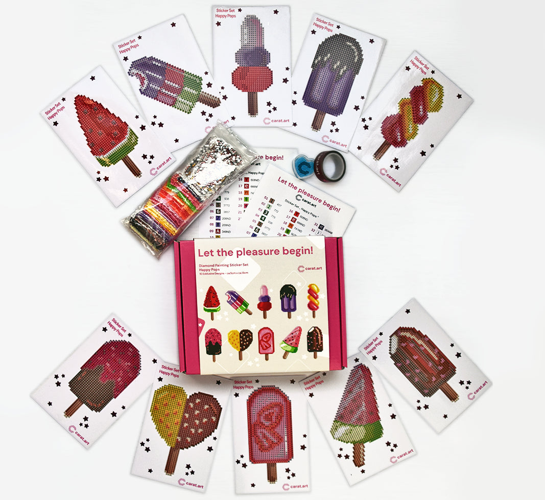 Diamond Painting - Carat Art Design - Sticker Set Happy Pops