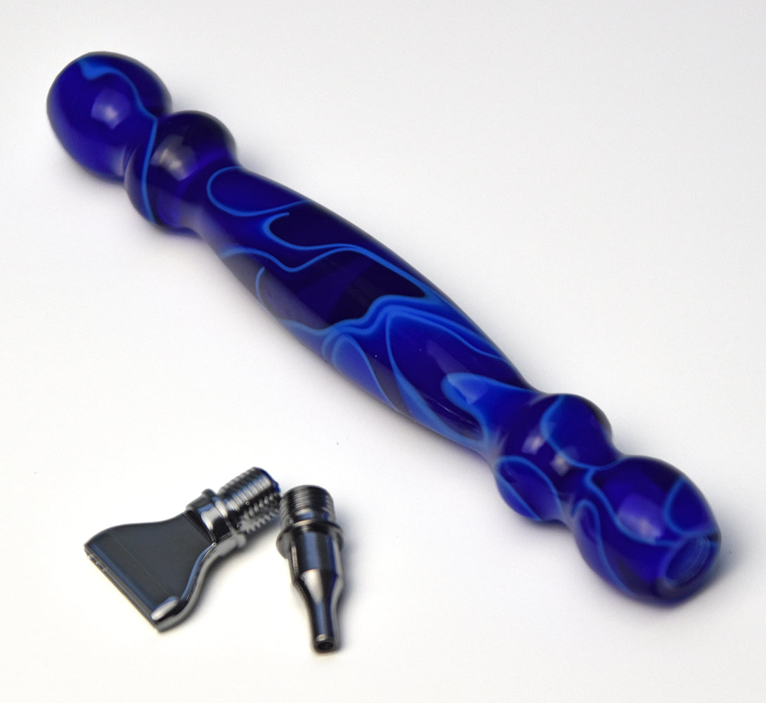 Premium Diamond Painting Stift „Midnight Marble“ mit zwei Metallaufsätzen in silber | Zum Schrauben