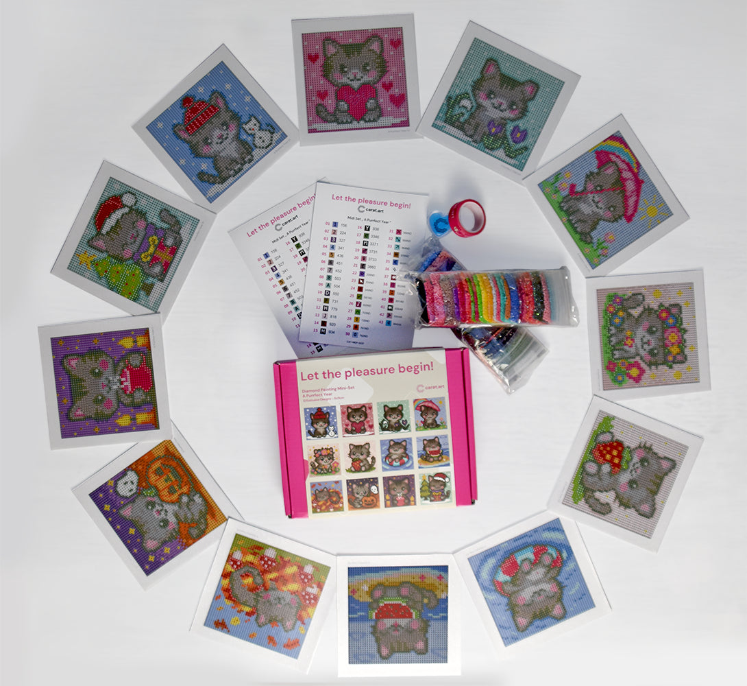 Diamond Painting - Carat Art Design - Mini Set A Purrfect Year