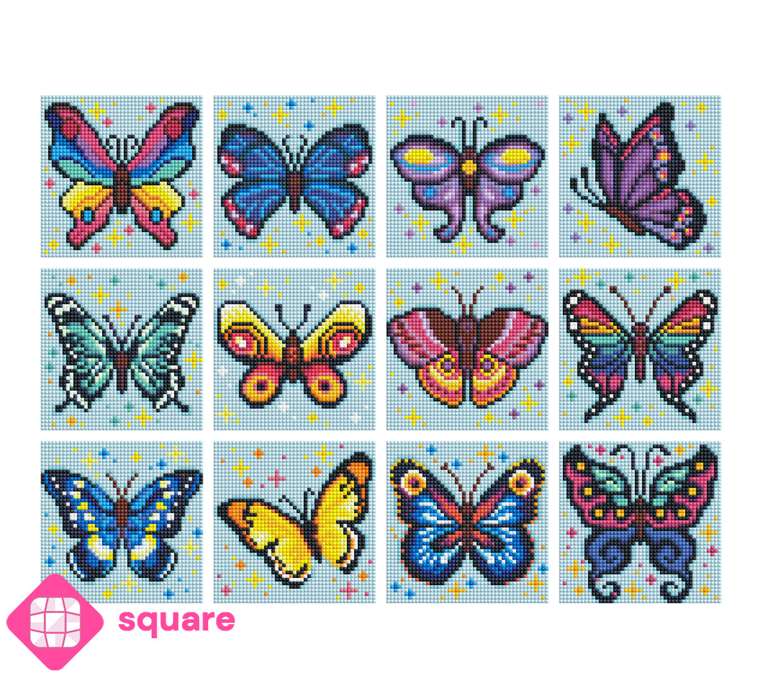 Diamond Painting - Carat Art Design - Mini Set Butterflies