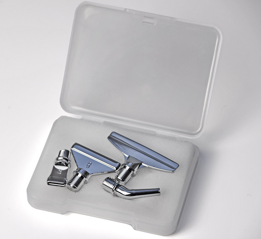 4er Set Metall-Aufsätze für Diamond Painting Stifte zum Schrauben – Silber