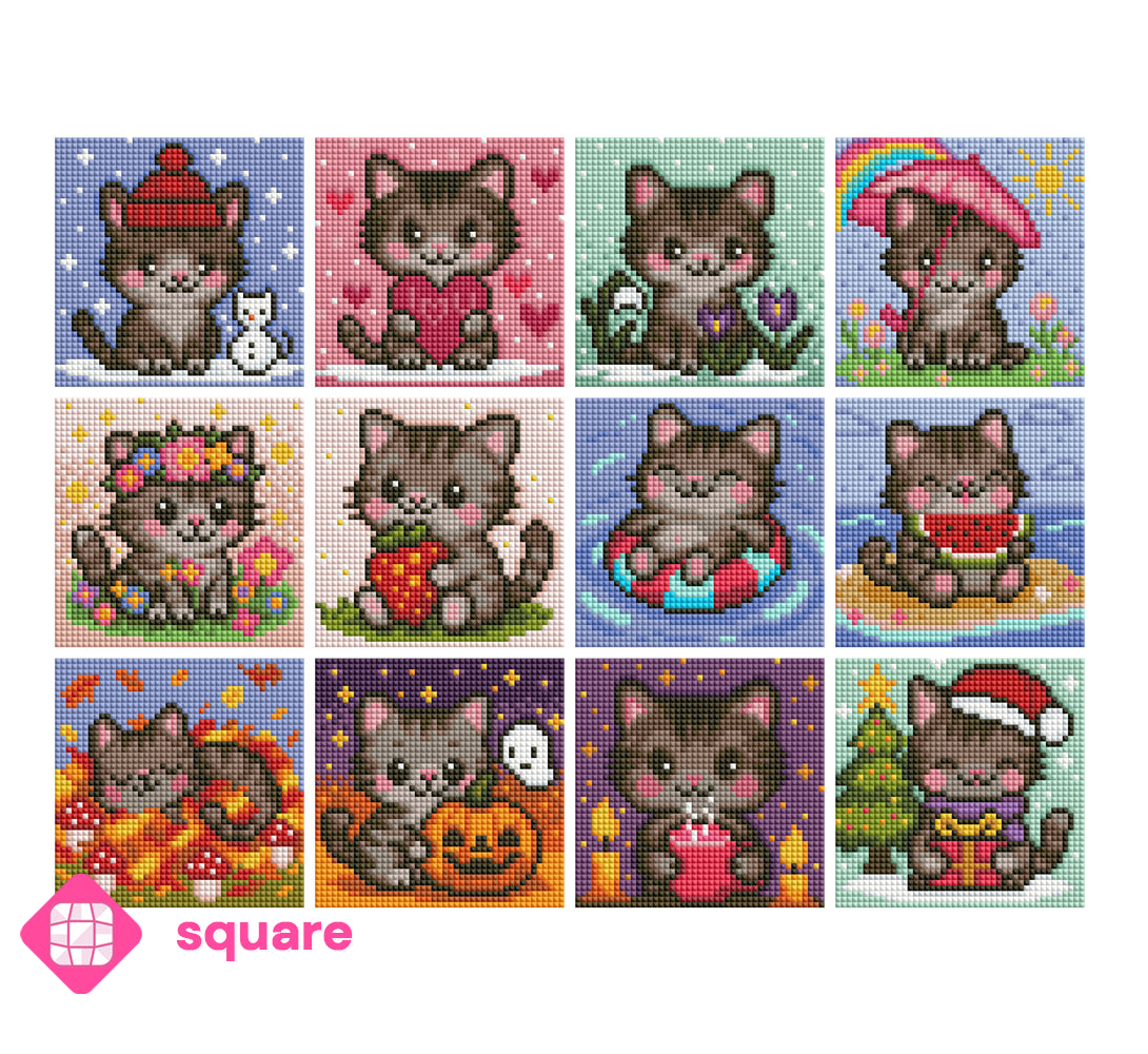 Diamond Painting - Carat Art Design - Mini Set A Purrfect Year