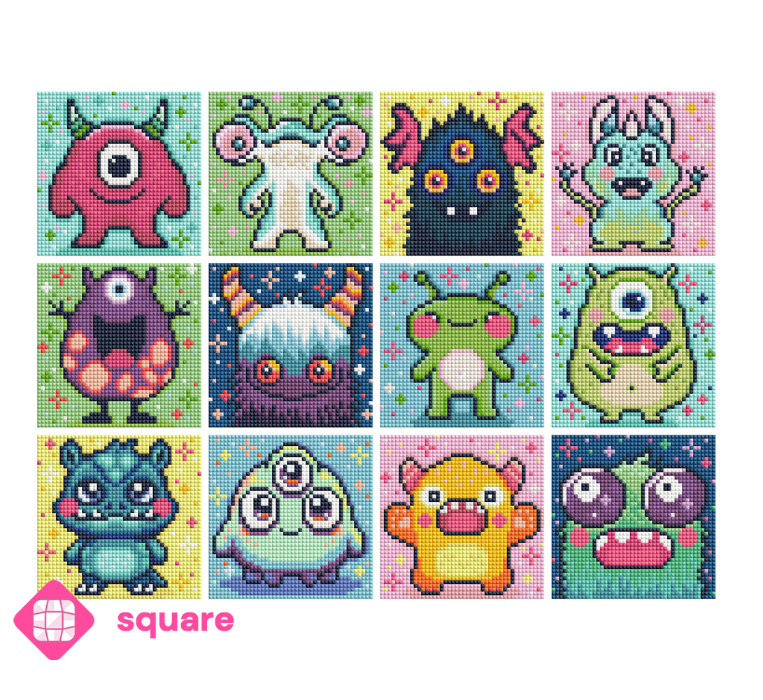 Diamond Painting - Carat Art Design - Mini Set Lil' Monsters