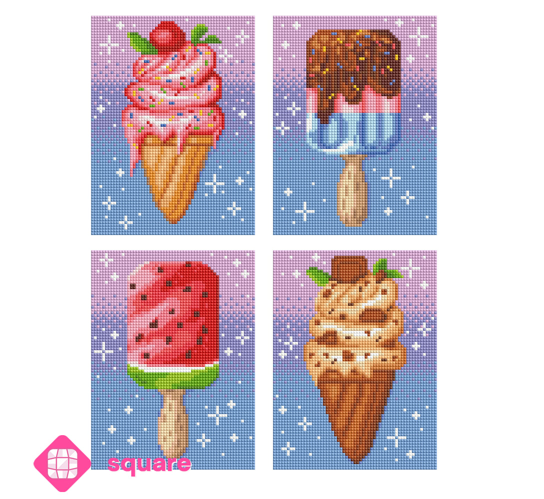 Diamond Painting - Carat Art Design - Midi Set Frozen Delights