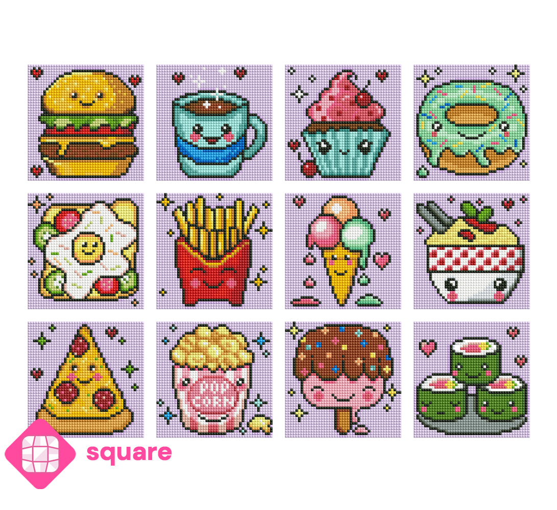 Diamond Painting - Carat Art Design - Mini Set Happy Food