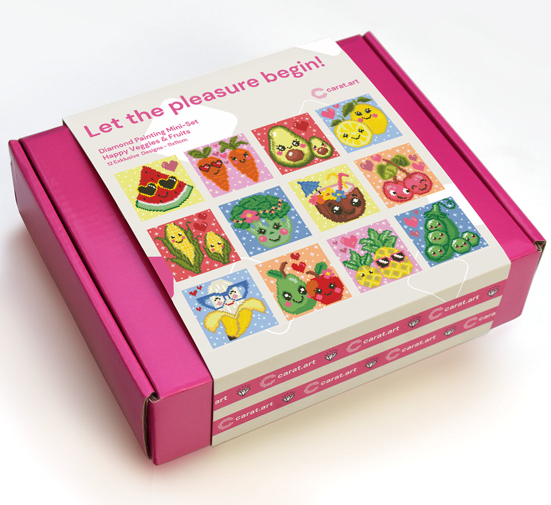 Diamond Painting - Carat Art Design - Mini Set Happy Veggies & Fruits