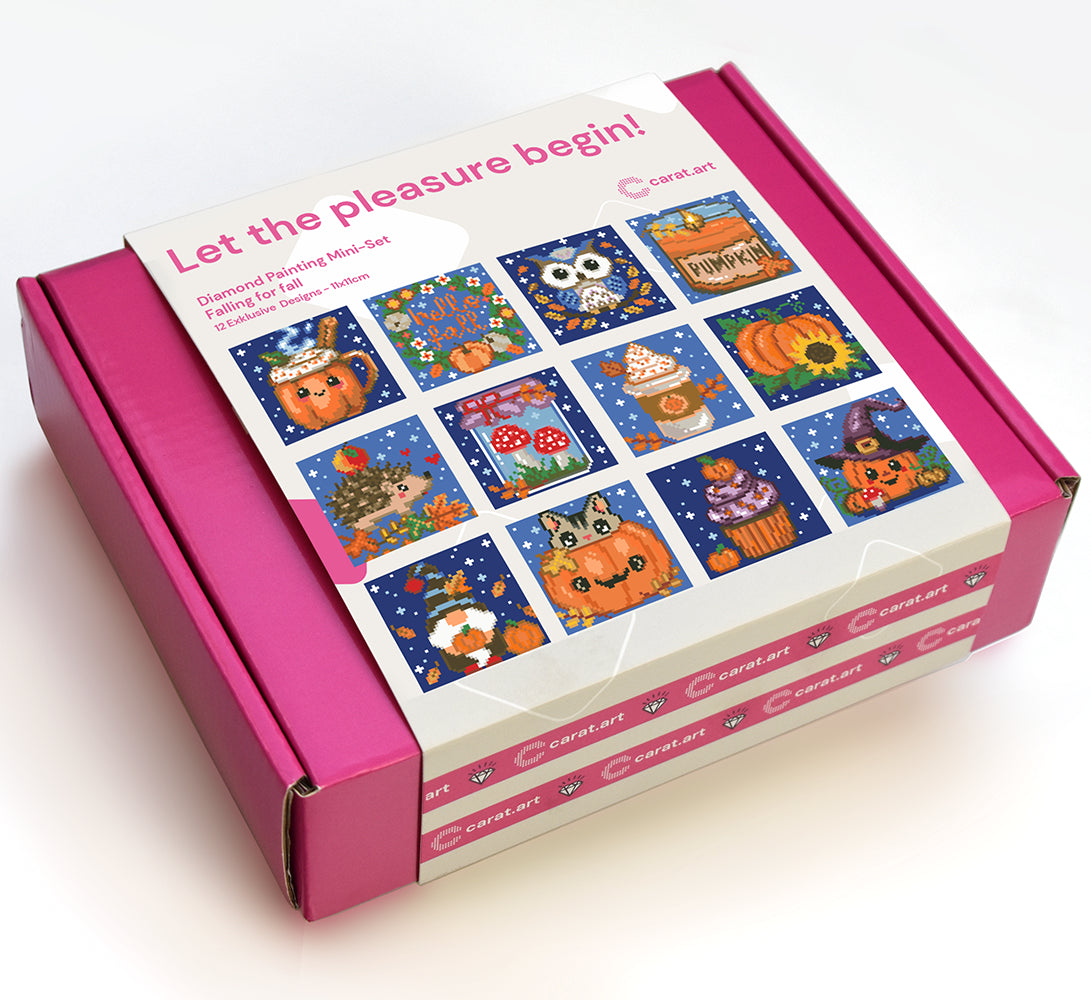 Diamond Painting Mini Set Herbst im schön gestalteten Carat Art Karton