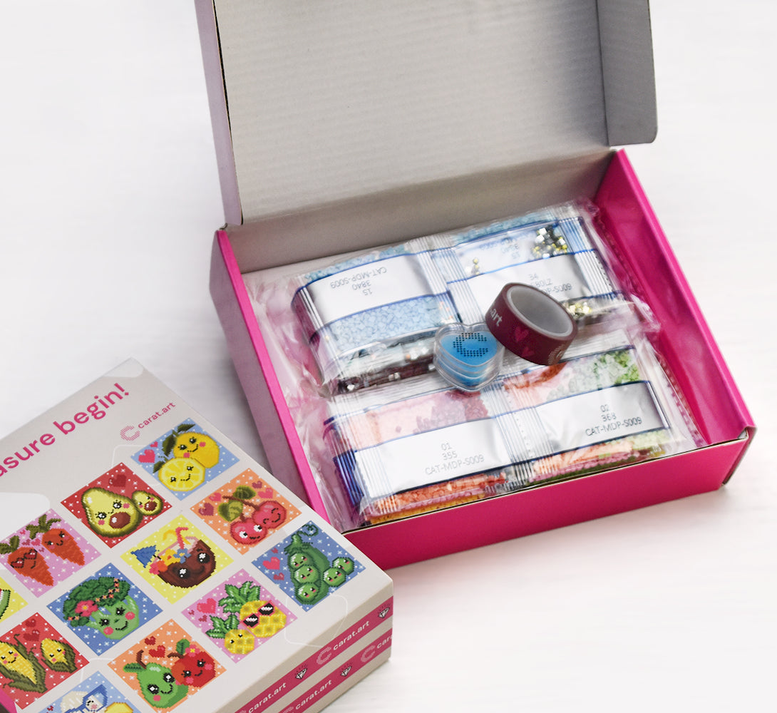 Diamond Painting - Carat Art Design - Mini Set Happy Veggies & Fruits