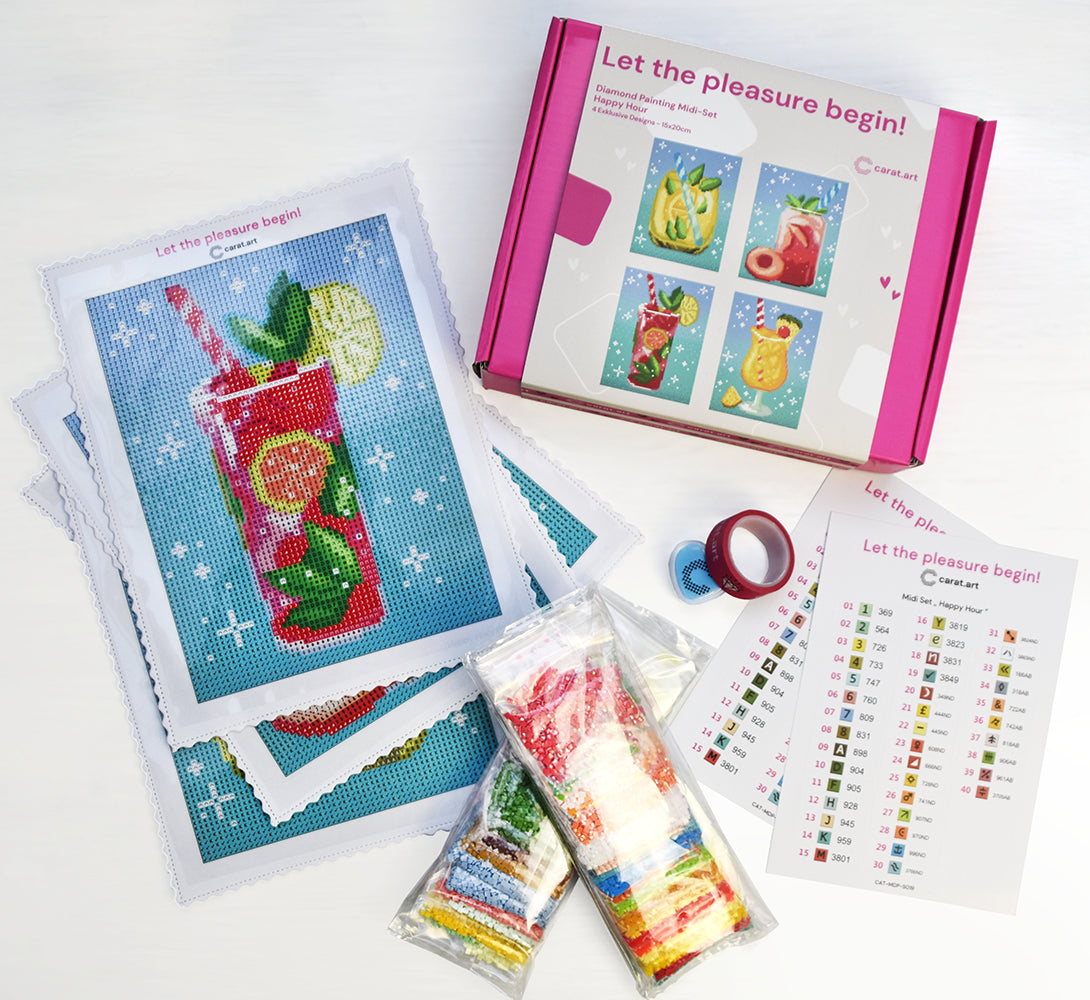 Diamond Painting - Carat Art Design - Midi Set Happy Hour