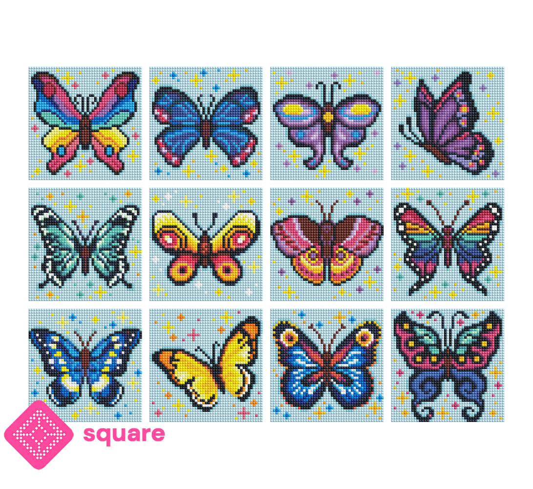 Diamond Painting - Carat Art Design - Mini Set Butterflies