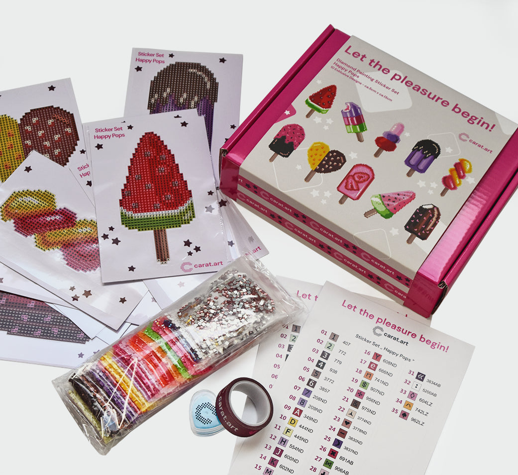Diamond Painting - Carat Art Design - Sticker Set Happy Pops