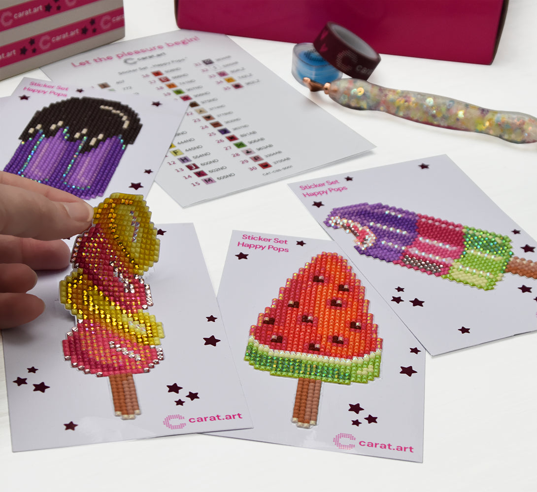 Diamond Painting - Carat Art Design - Sticker Set Happy Pops
