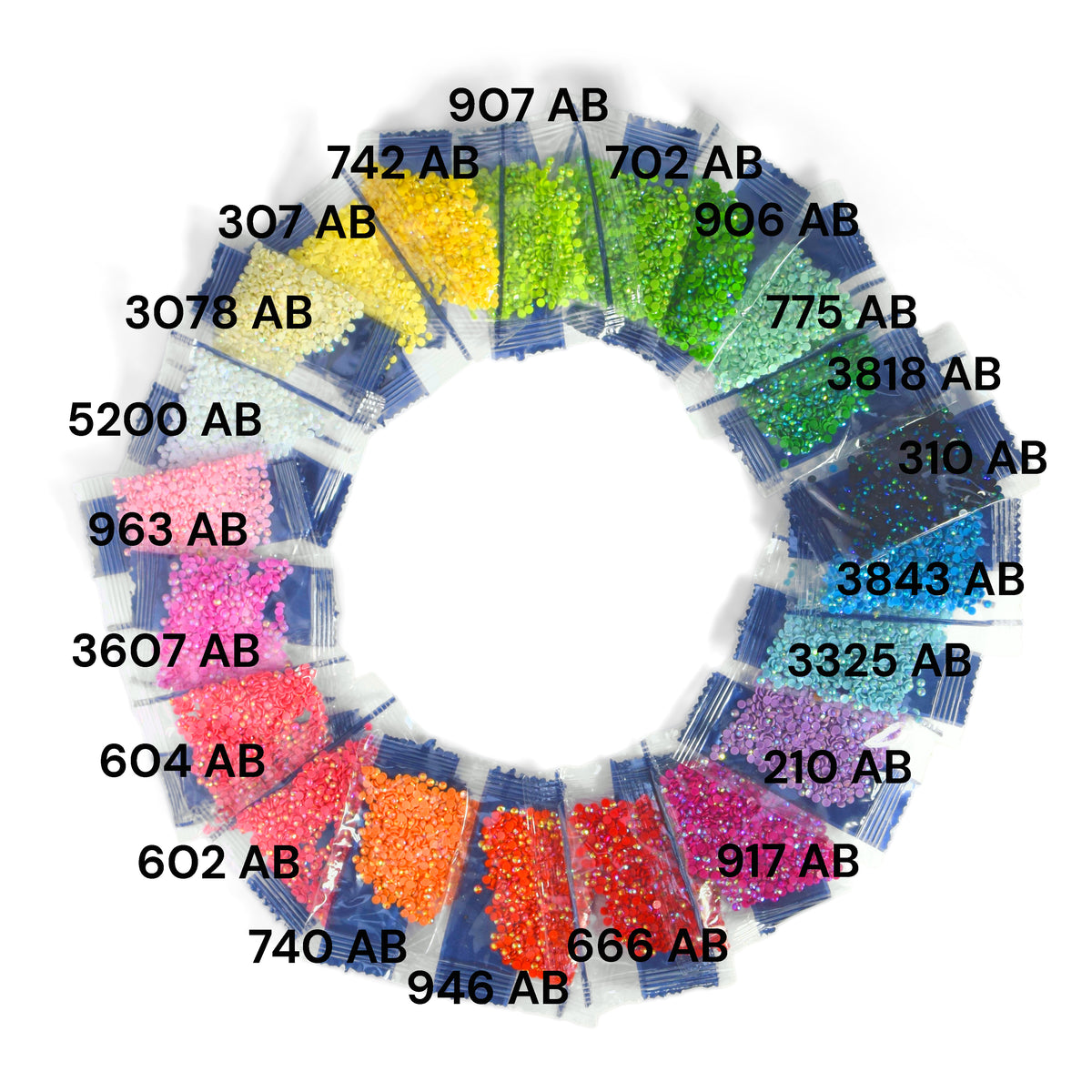 Set Diamond Painting AB-Steine rund (21)