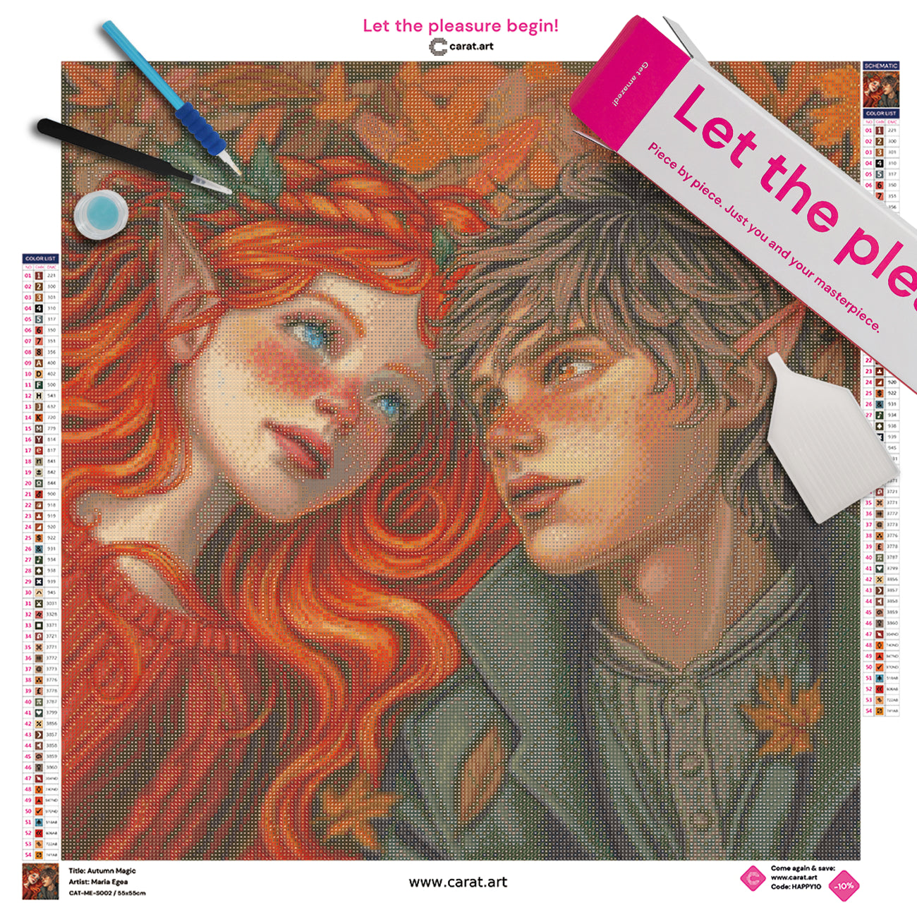 Premium Diamond Painting Set mit Herbst Motiv und hochwertigem Zubehör