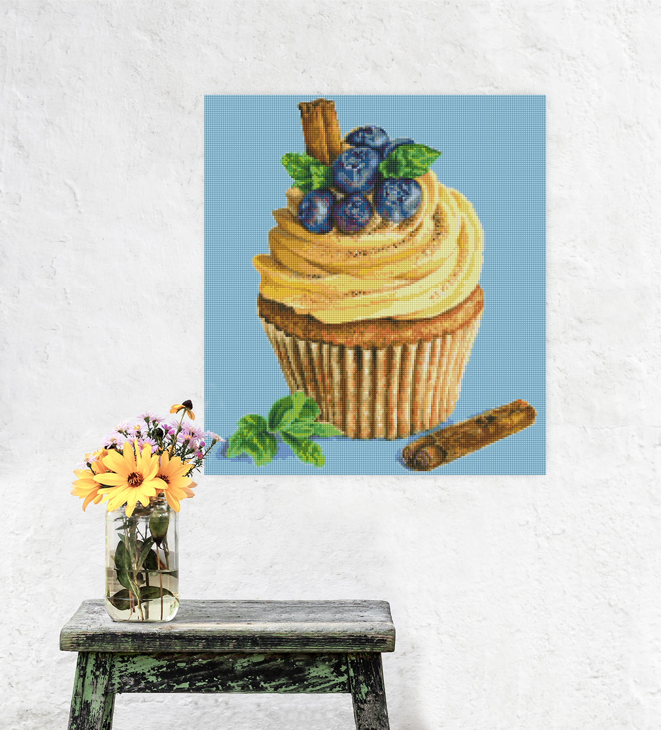 Diamond Painting Cupcake als dekoratives Küchenbild