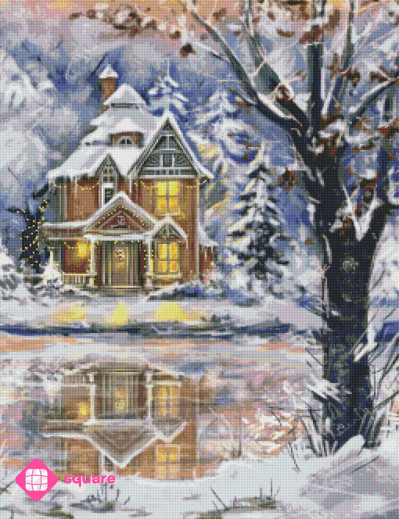 Diamond Painting - Alla Badsar - Evening Christmas house