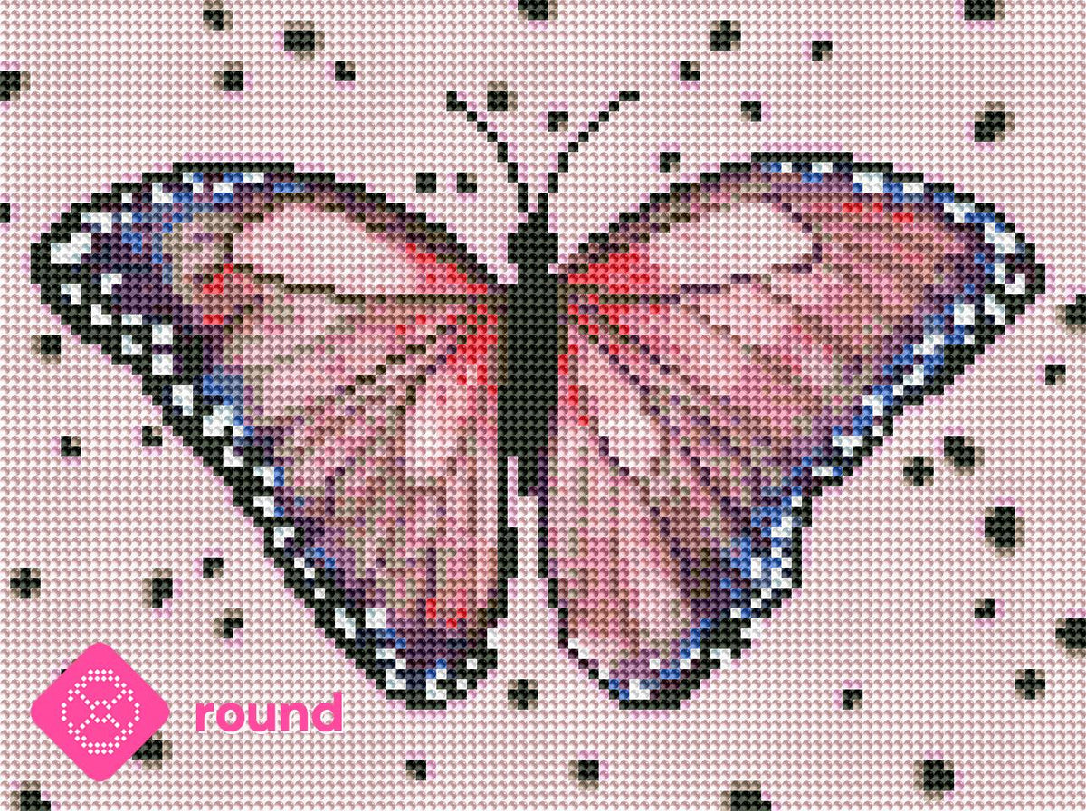 Diamond Painting - Art-Moments - Butterfly-rose