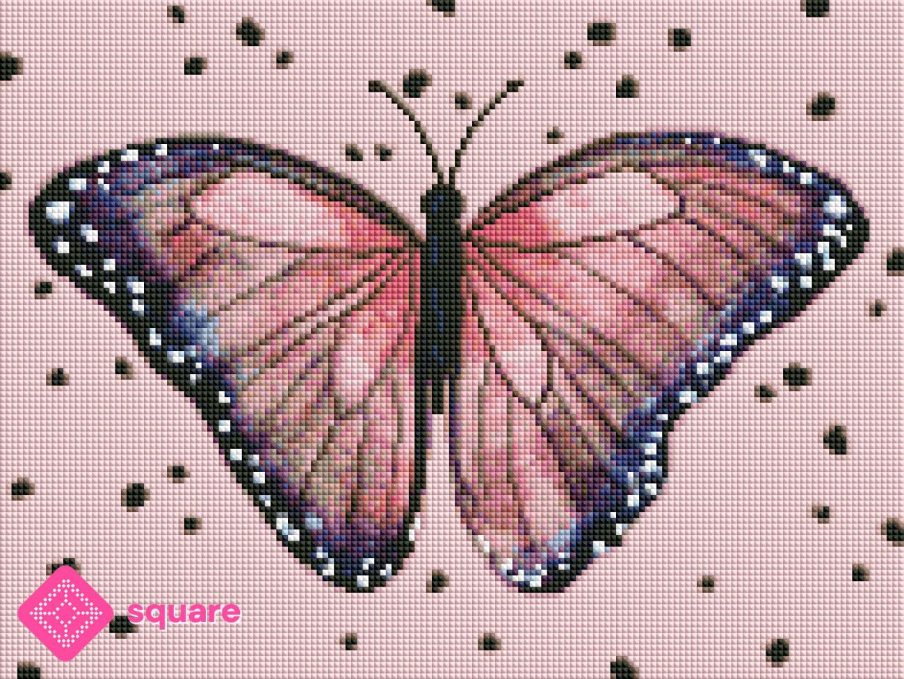 Diamond Painting - Art-Moments - Butterfly-rose