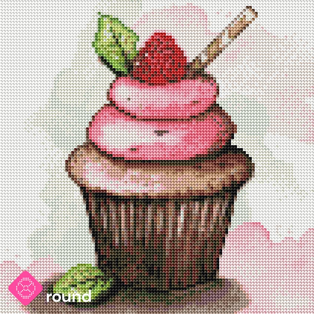 Diamond Painting - Aishwarya Vohra - Cupcake Raspberry