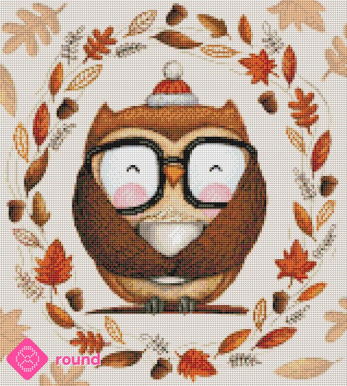 Diamond Painting - Aishwarya Vohra - Coffee Owl