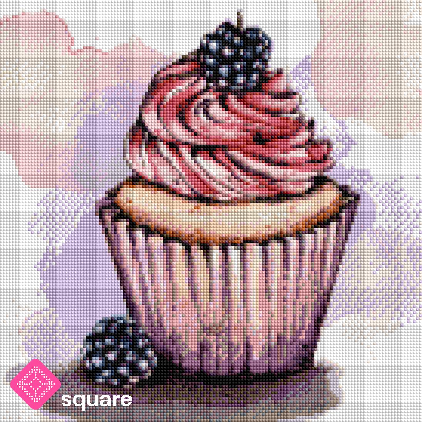 Diamond Painting - Aishwarya Vohra - Cupcake Blackberry