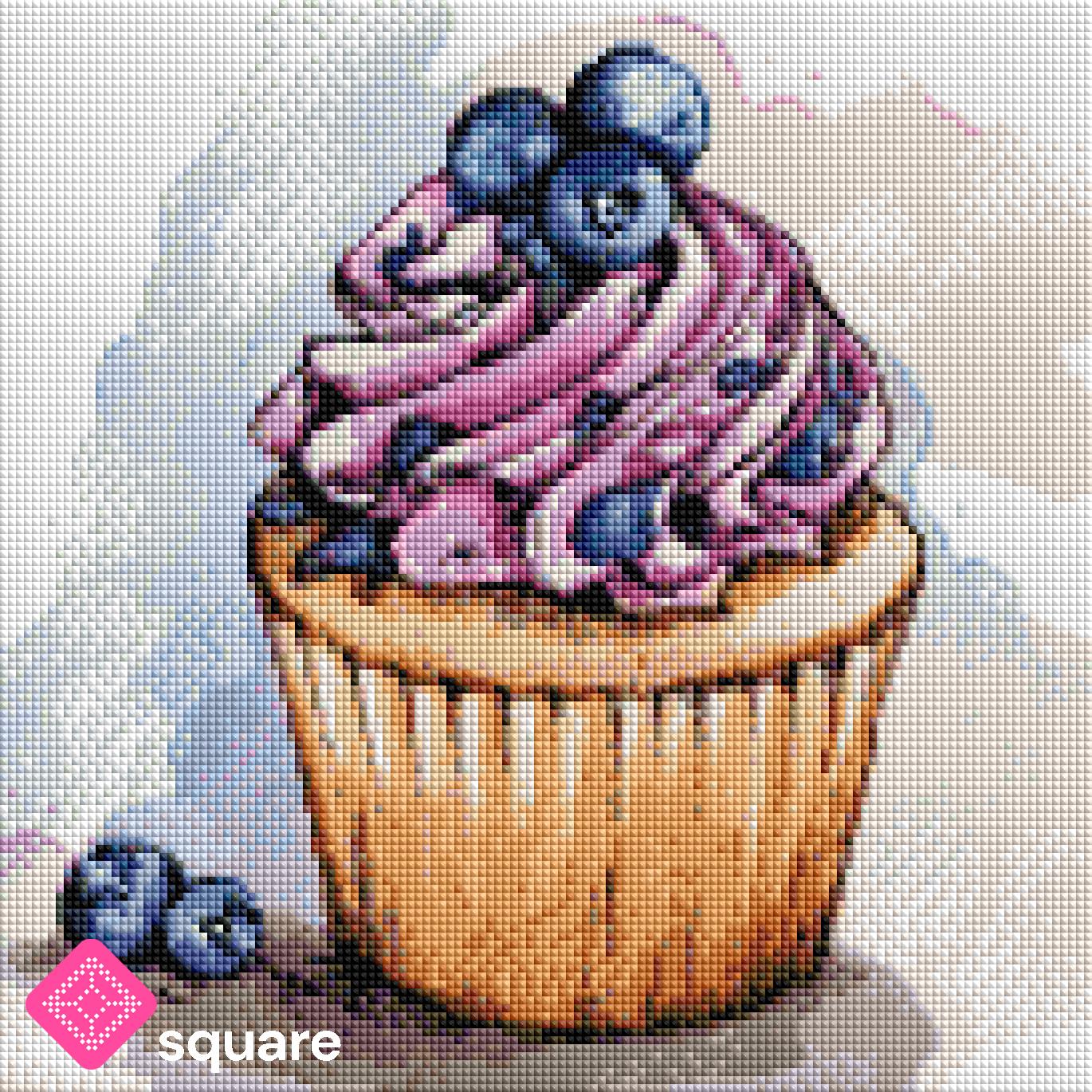 Diamond Painting - Aishwarya Vohra - Cupcake Blueberry