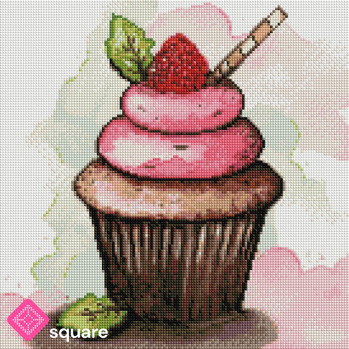 Diamond Painting - Aishwarya Vohra - Cupcake Raspberry