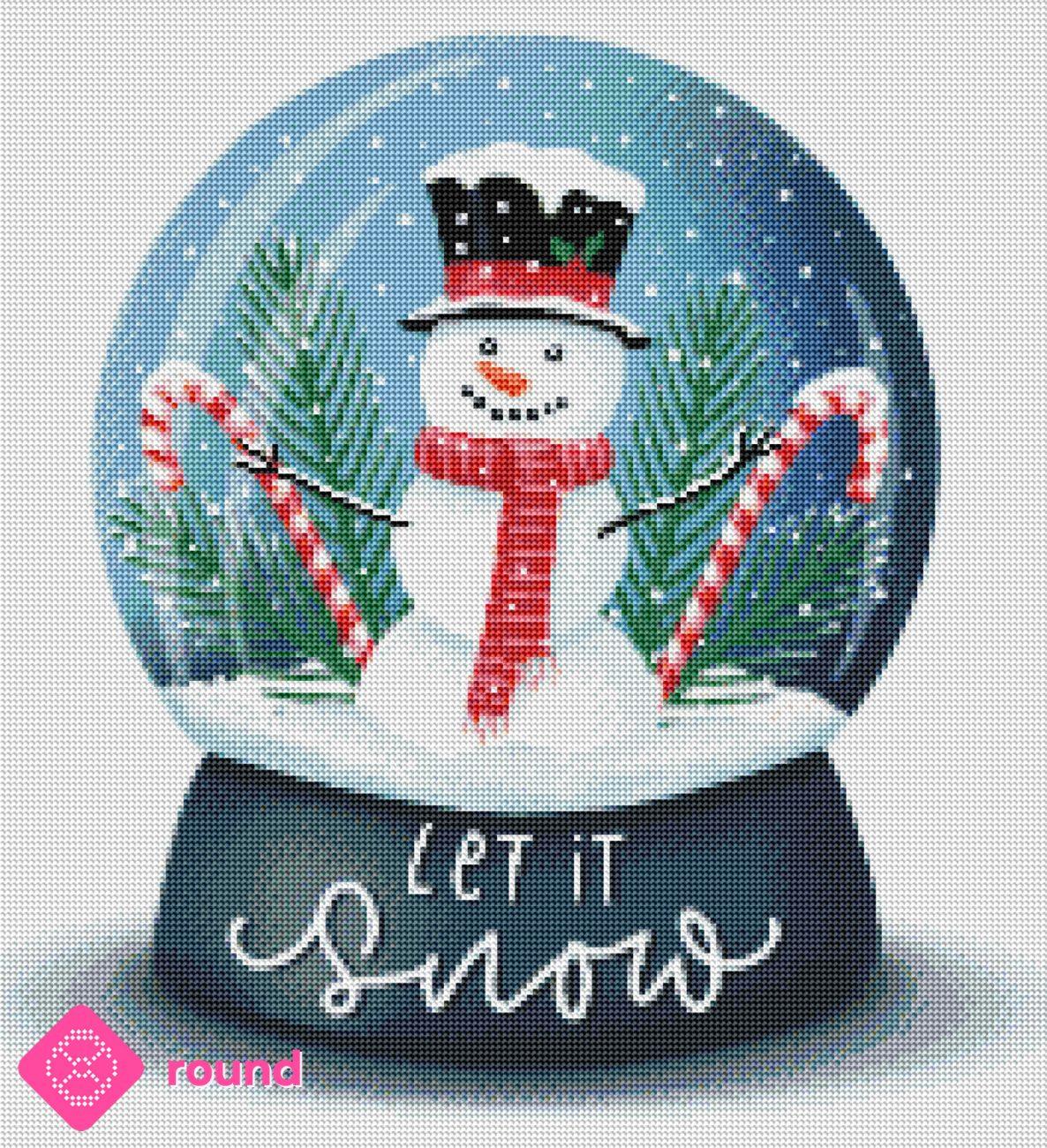 Diamond Painting - Cornelia Landschützer - Snowglobe Snowman