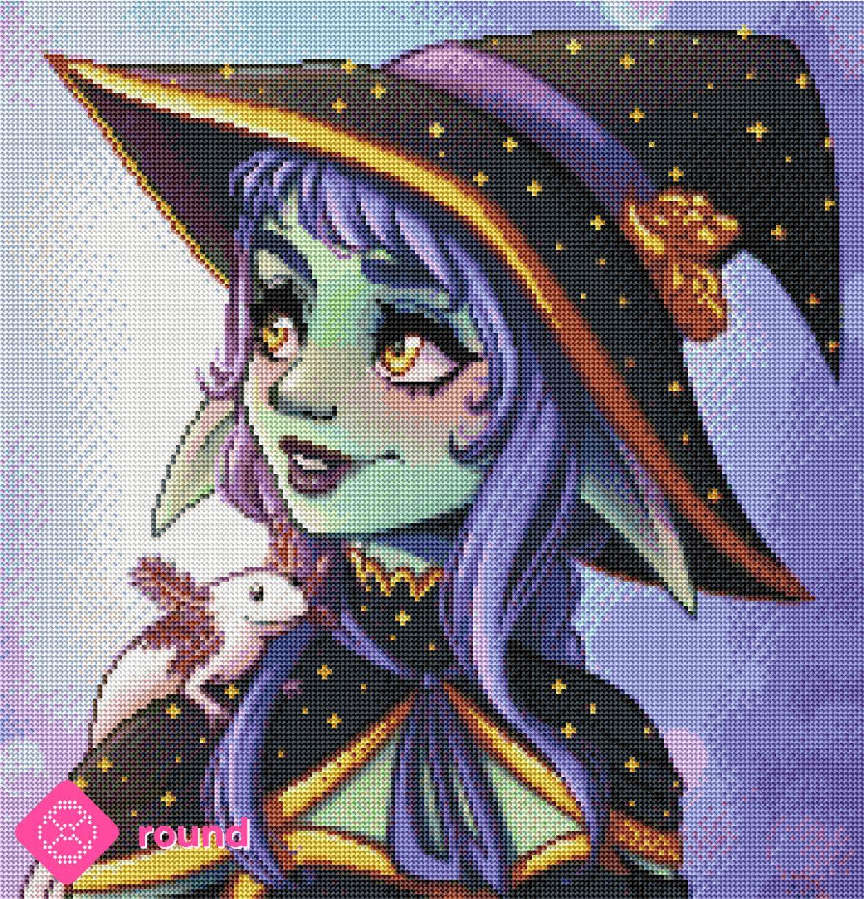 Diamond Painting - Simma - Axolotl Witch