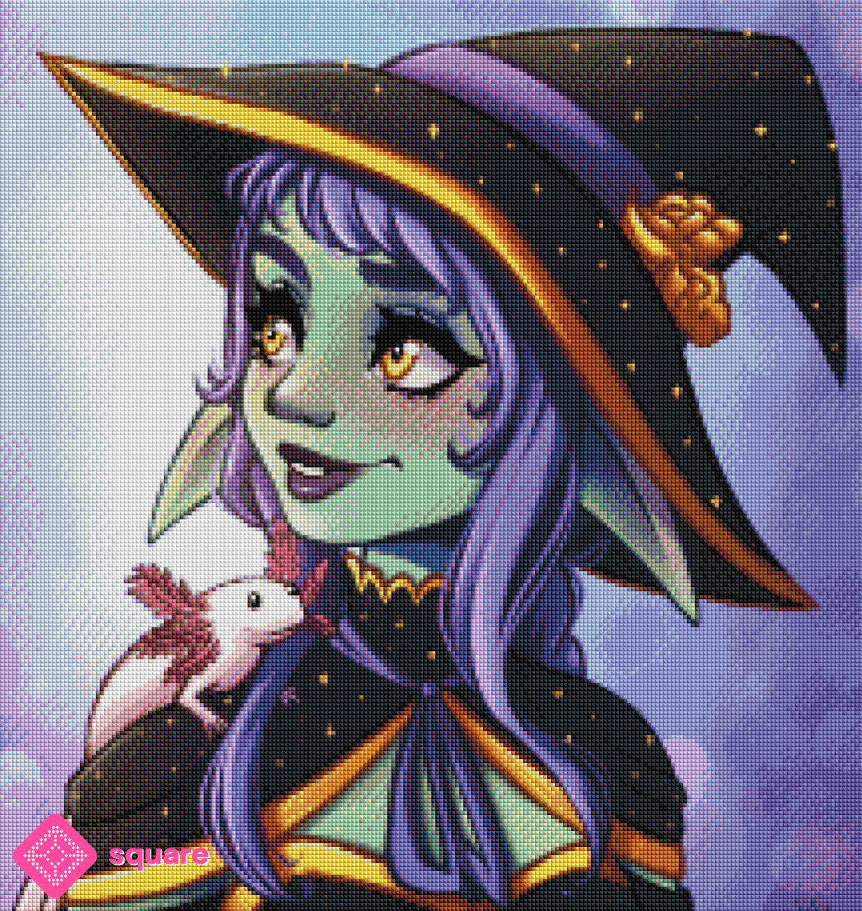 Diamond Painting - Simma - Axolotl Witch