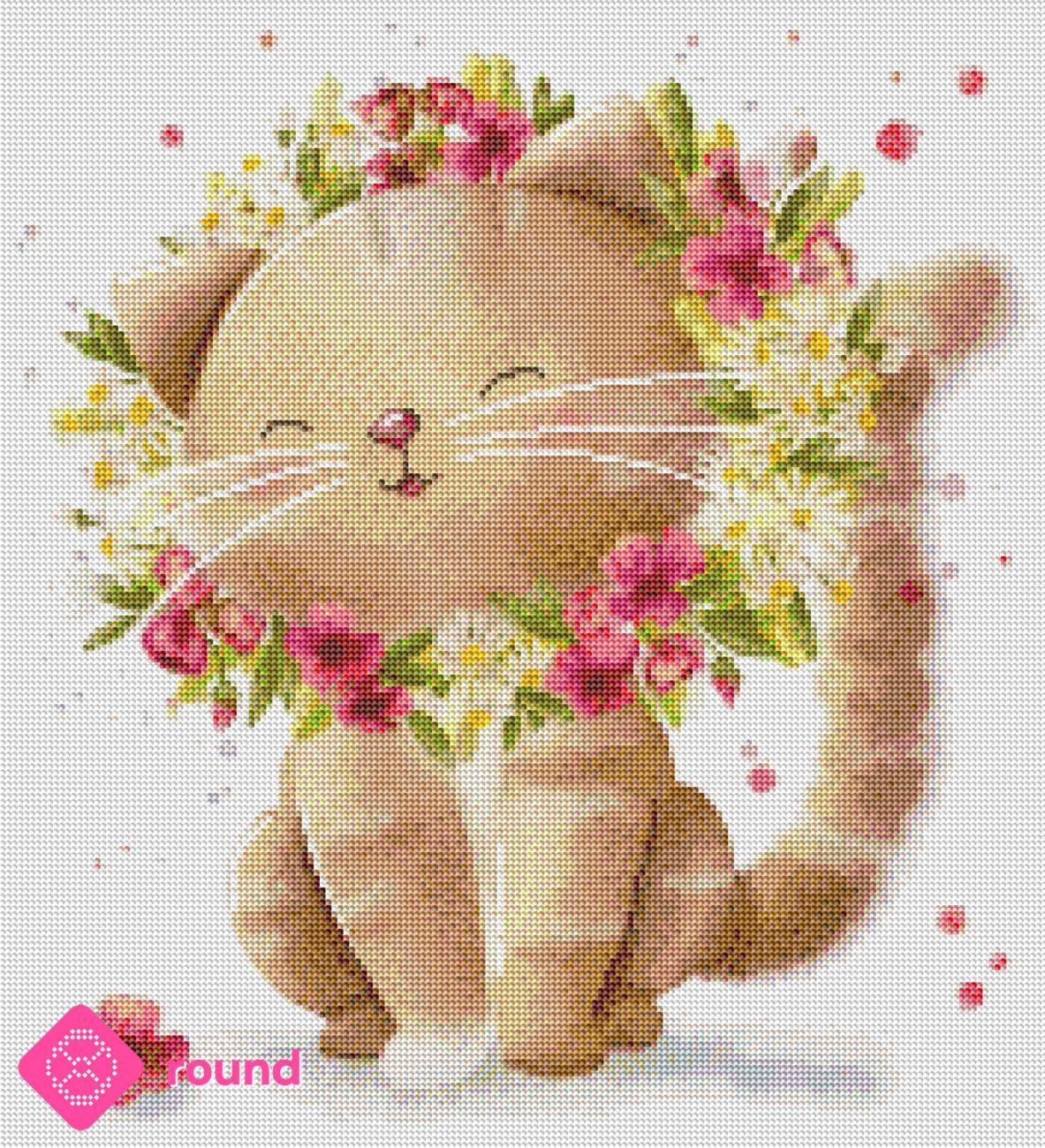 Diamond Painting - Sannadorable - Flower Kitty