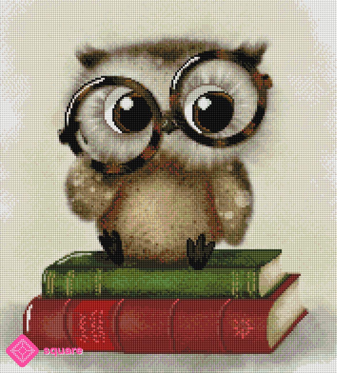 Diamond Painting - Sannadorable - Book Owl