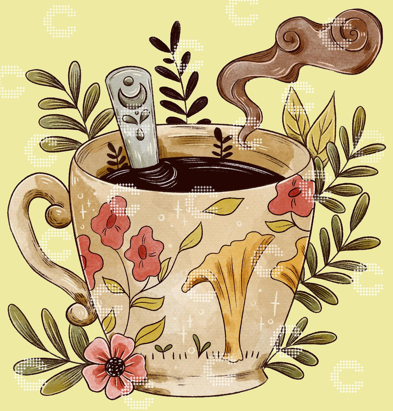 Diamond Painting Kaffee Motiv mit gemütlicher Herbststimmung